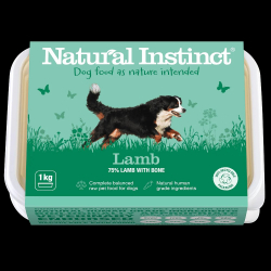 Natural Instinct Natural Lamb Dog 1kg Frozen